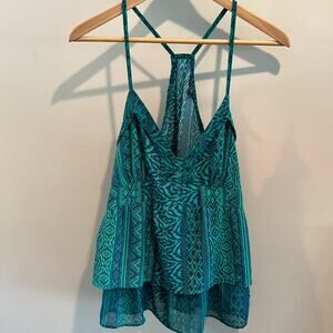 American Eagle‎ Outfitters Large Boho Tiered Sleeveless Tank Top